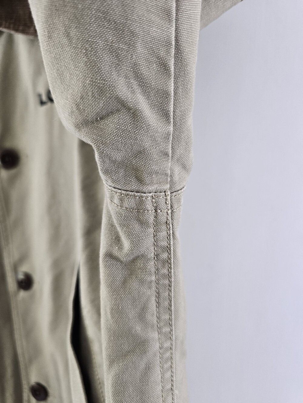 LL Bean Barn Jacket Corduroy Trim Vintage VTG 90s Y2k Chore Coat Button Front M - Picture 4 of 15
